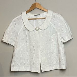 Women’s size 16P white shirt with cutout design